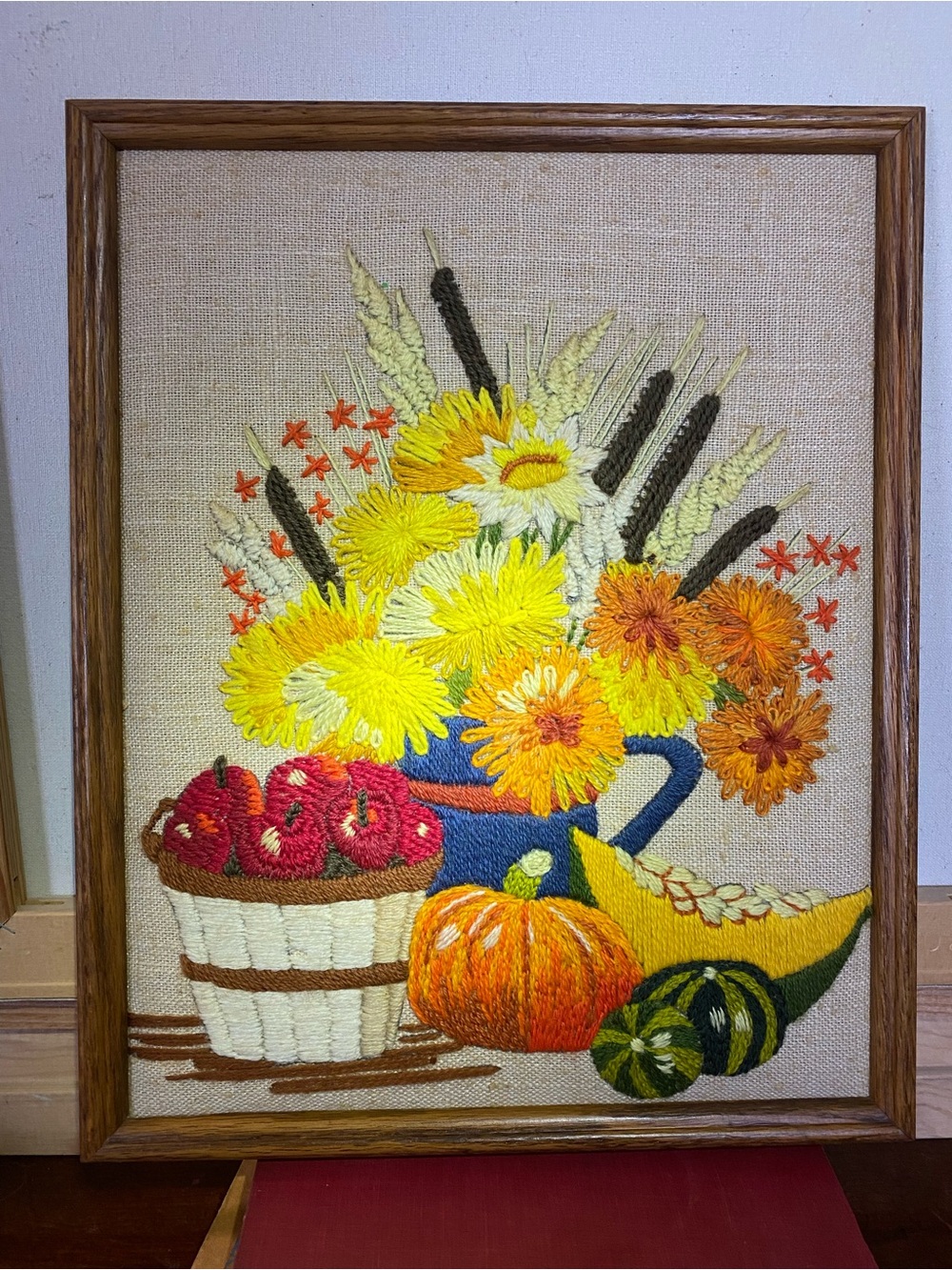 “Harvest Arrangement,” Erica Wilson's Columbia Minerva collection (Kit #7418)